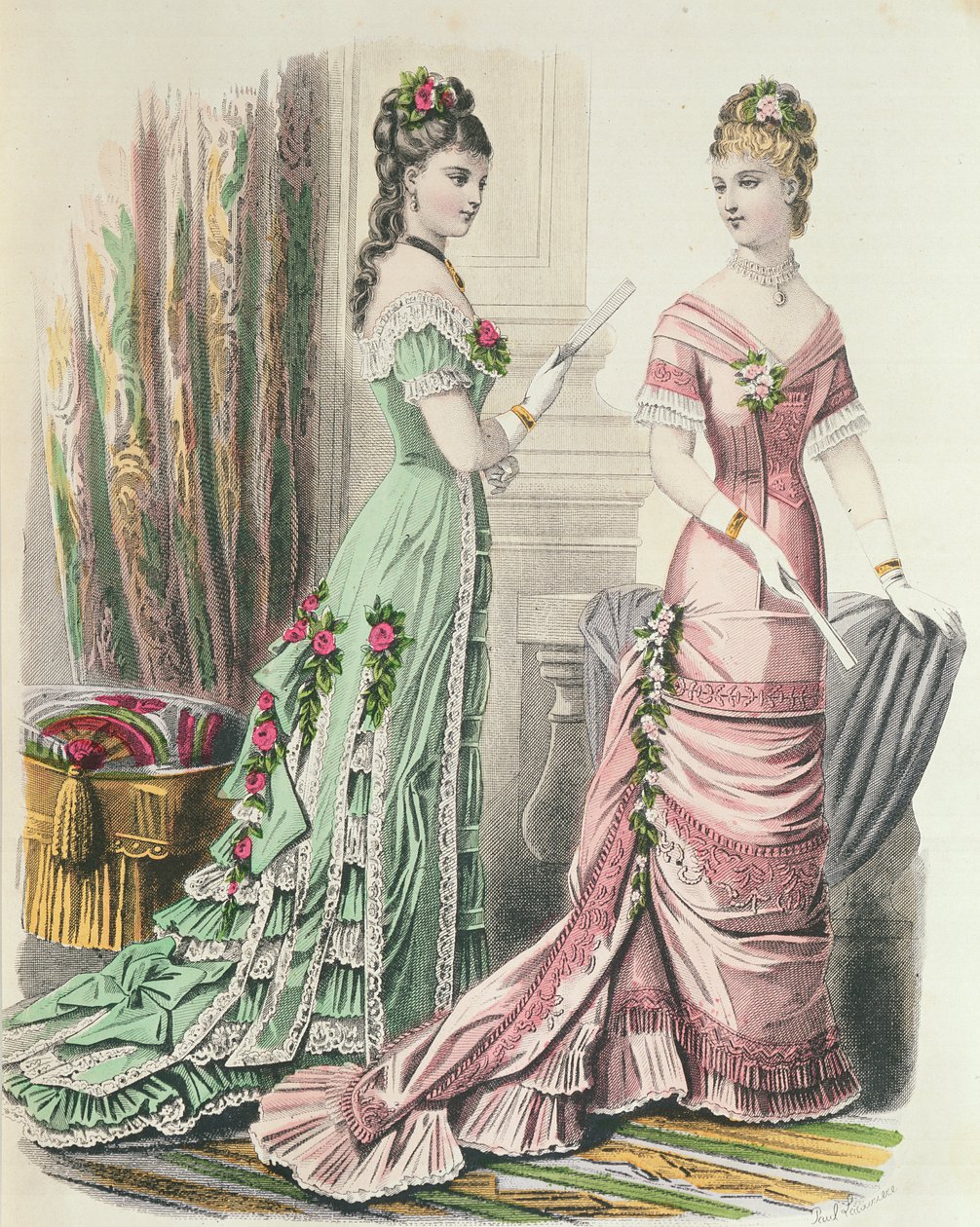 Paris Fashion, de &39;Journal des Demoiselles&39; publicou Dupuy Paris, 1878 de French School