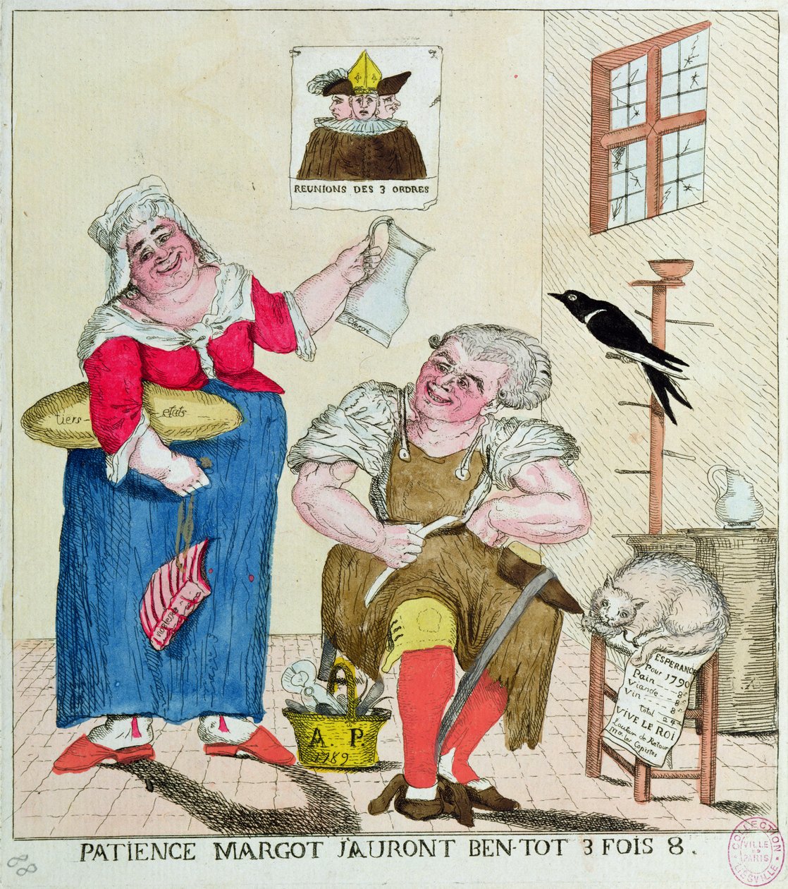 Paciência Margot, em breve será 3 vezes mais, 1789 de French School