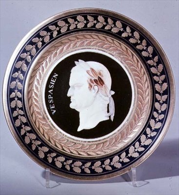 Placa representando o imperador Vespasiano (9-79AD) c.1810 de French School