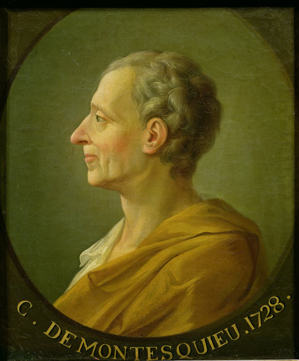 Retrato de Charles de Montesquieu (1689-1755), filósofo e jurista francês, 1728 de French School