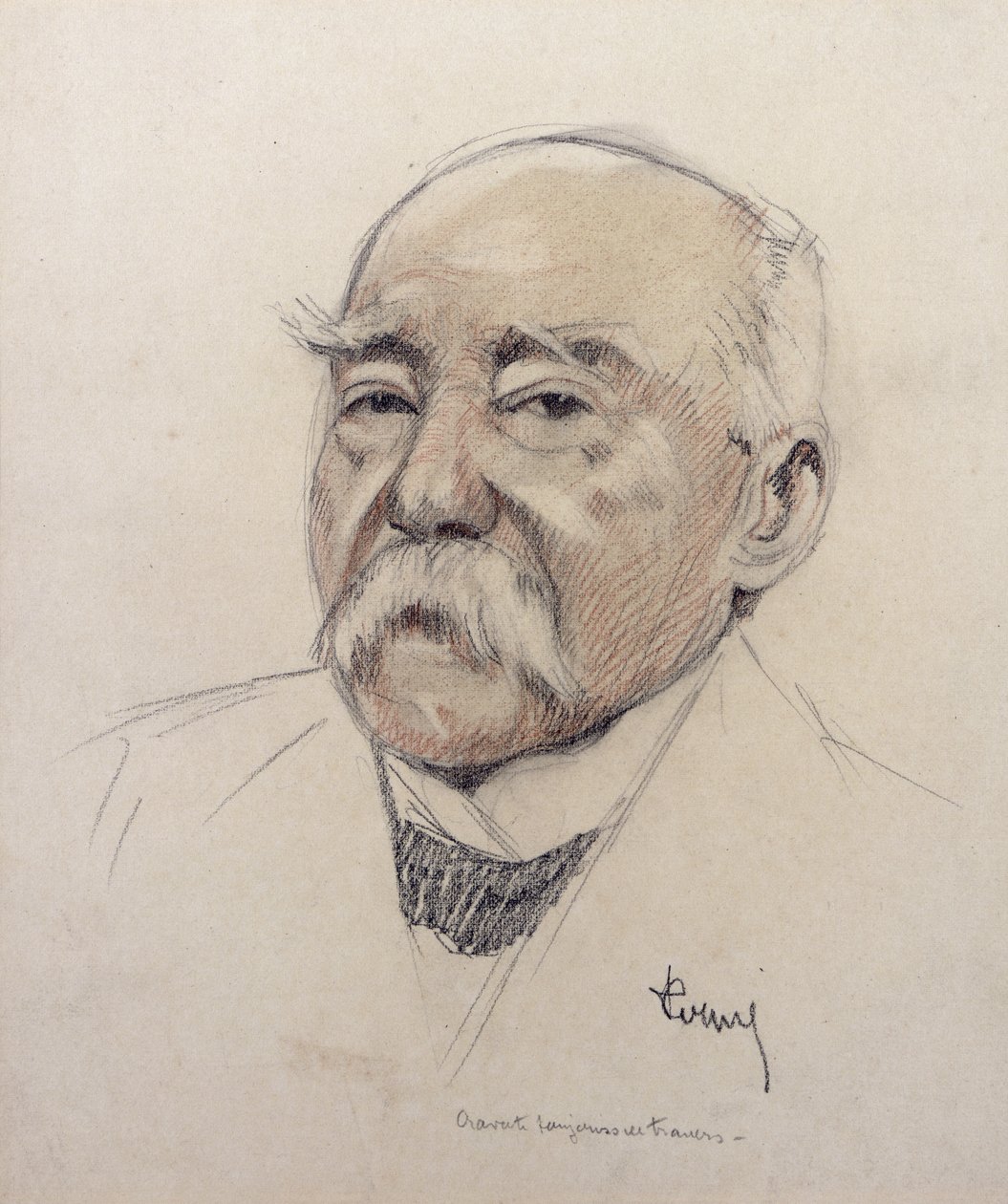 Retrato de Georges Clemenceau (1841-1929) de French School