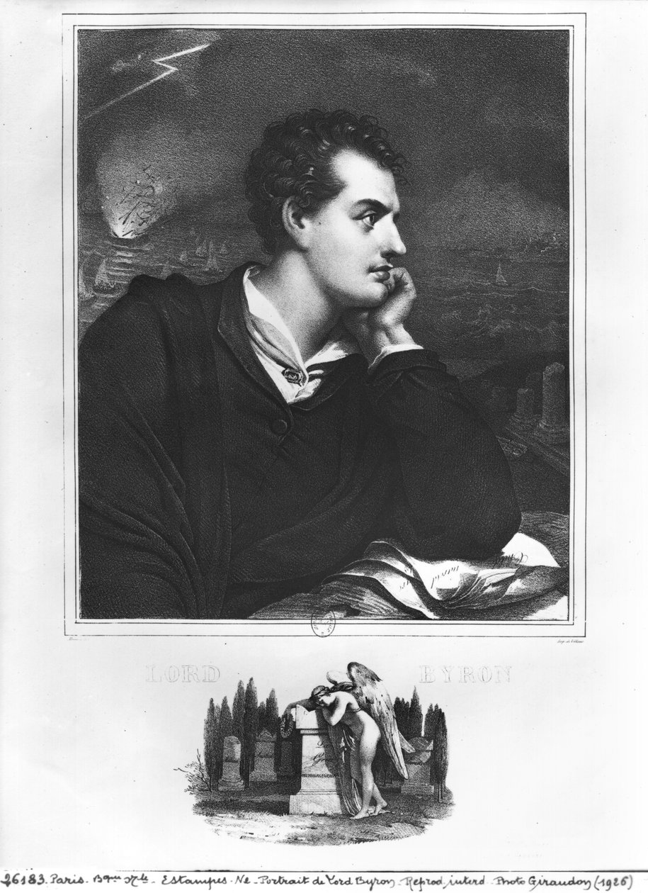Retrato de Lord Byron (1788-1824) de French School