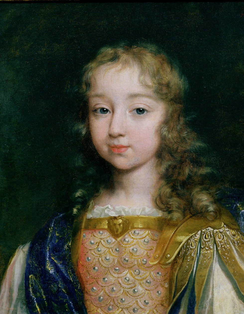 Retrato de Louis XIV como uma criança de French School