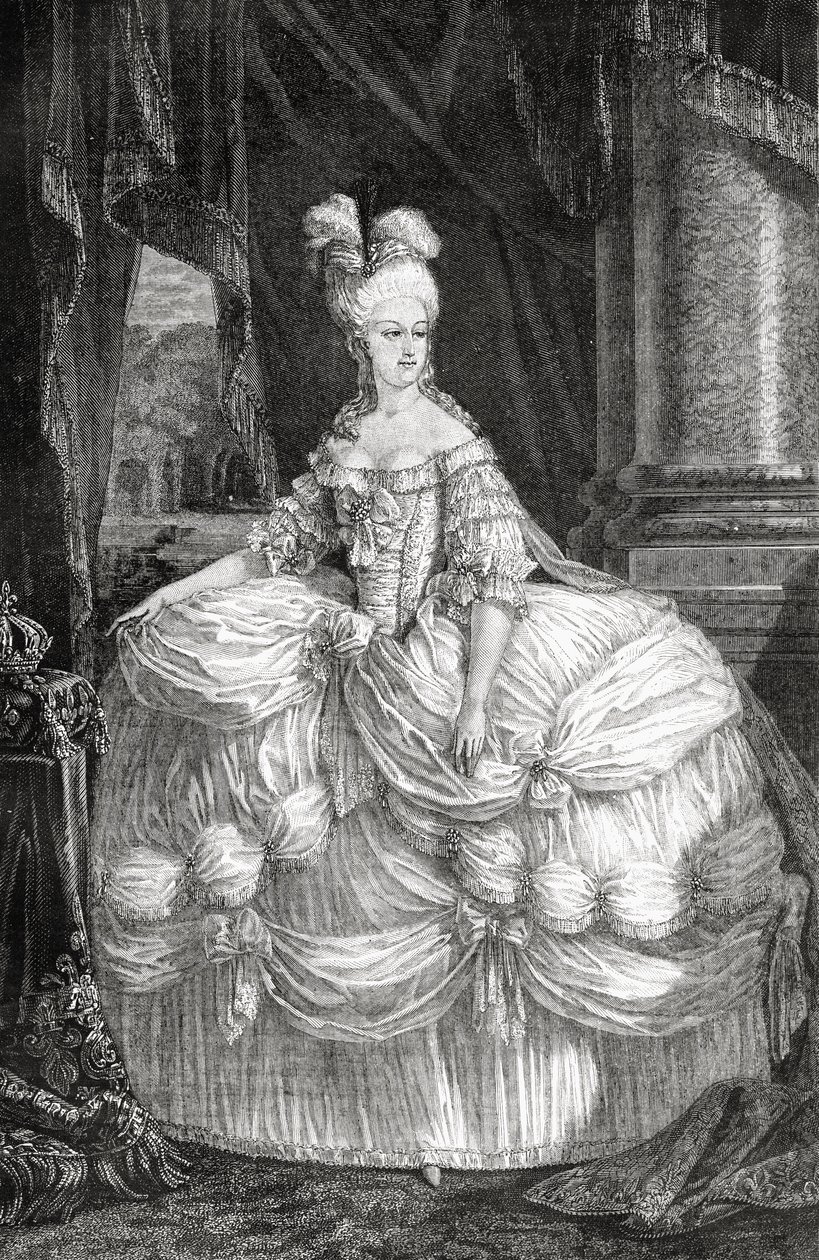 Retrato de Maria Antonieta (1755-93) de French School