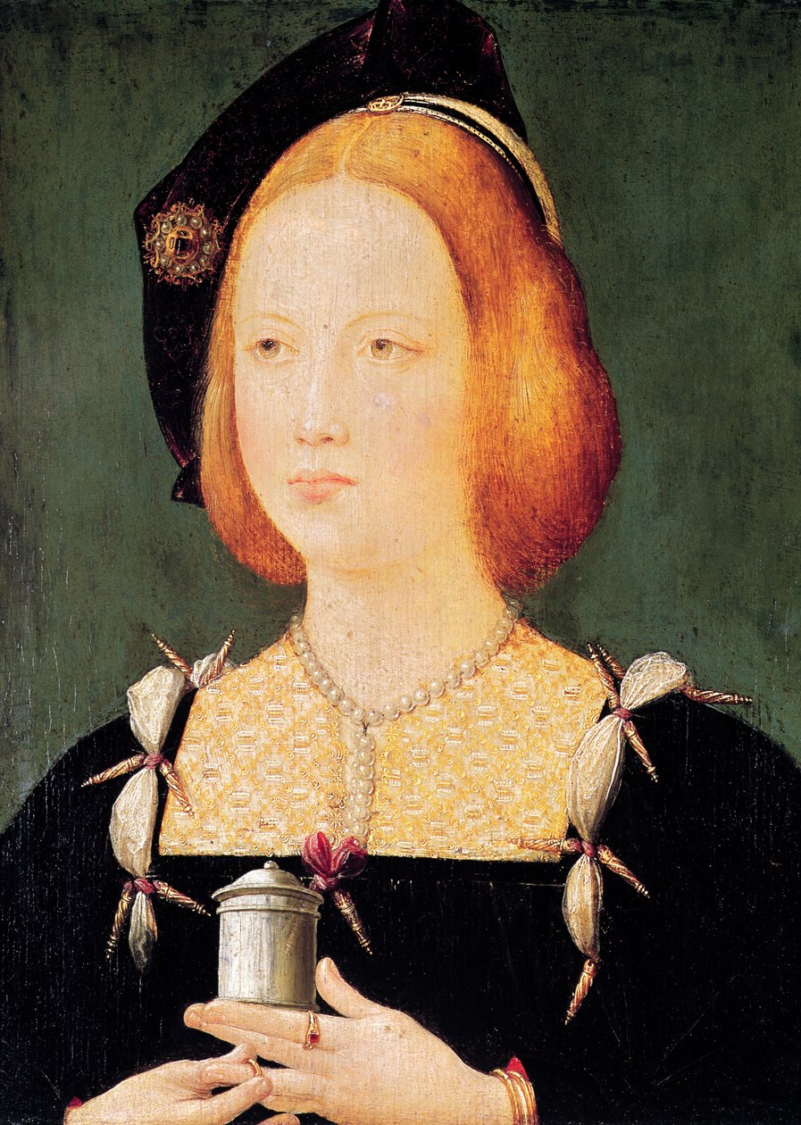 Retrato de Maria da Inglaterra (1496-1533) esposa de Luís XII (1494-1533) c.1514 de French School