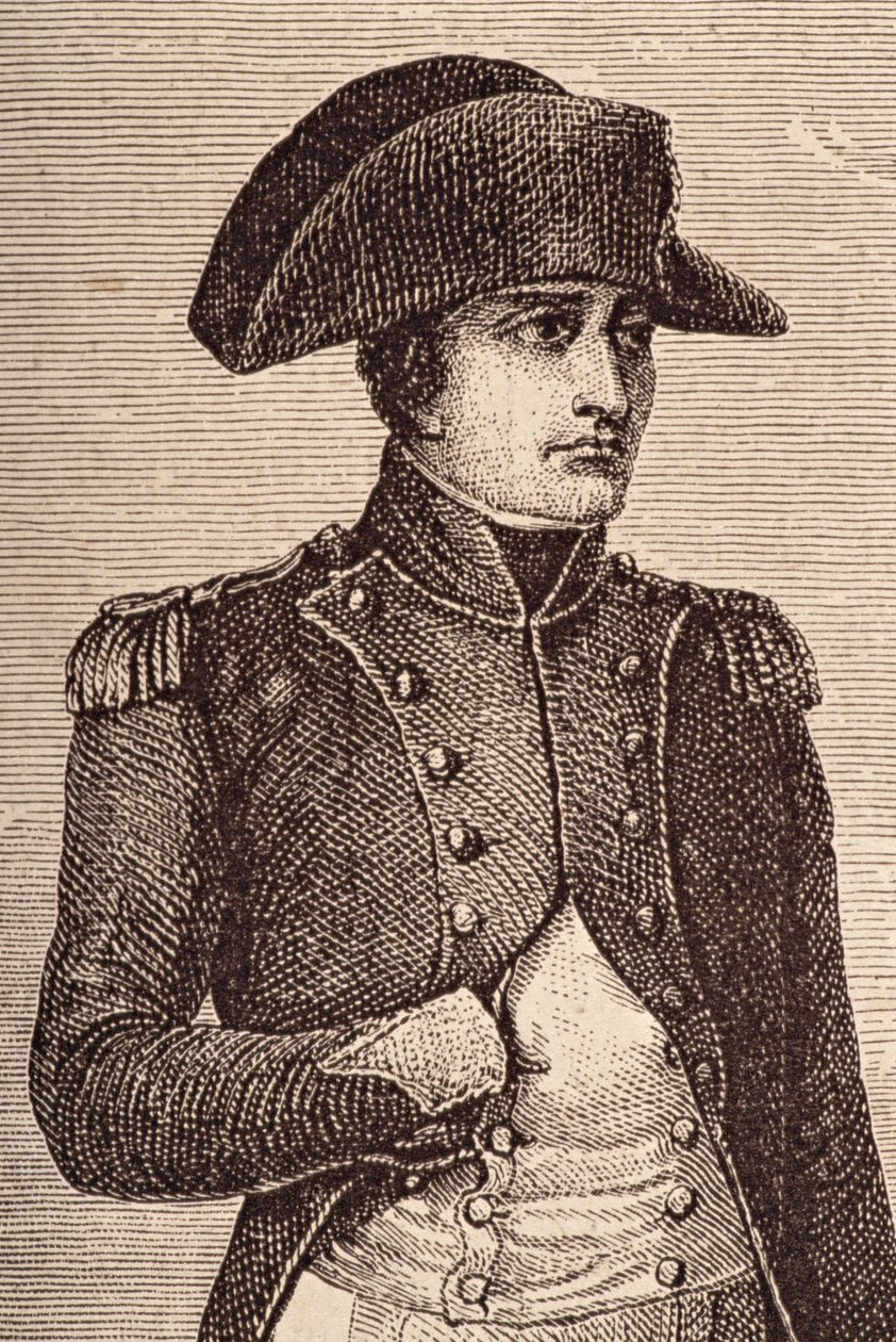 Retrato de Napoleão Bonaparte (1769-1821) (detalhe de 102368) de French School