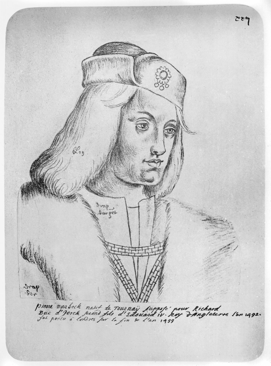 Retrato de Perkin Warbeck (c.1474-99) Impostor flamengo e pretendente ao trono inglês (otimista no papel) de French School