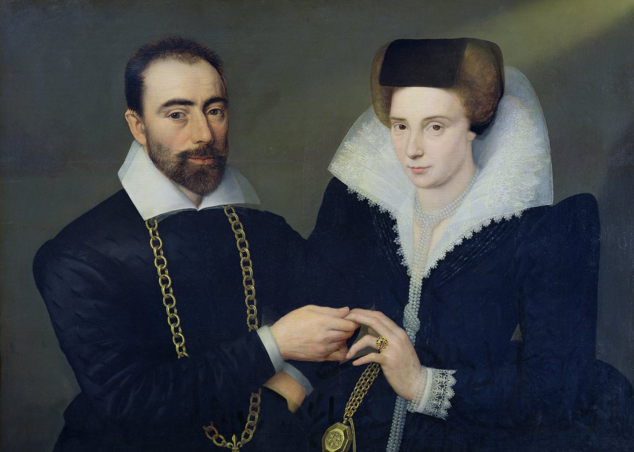 Retrato de um casal de French School