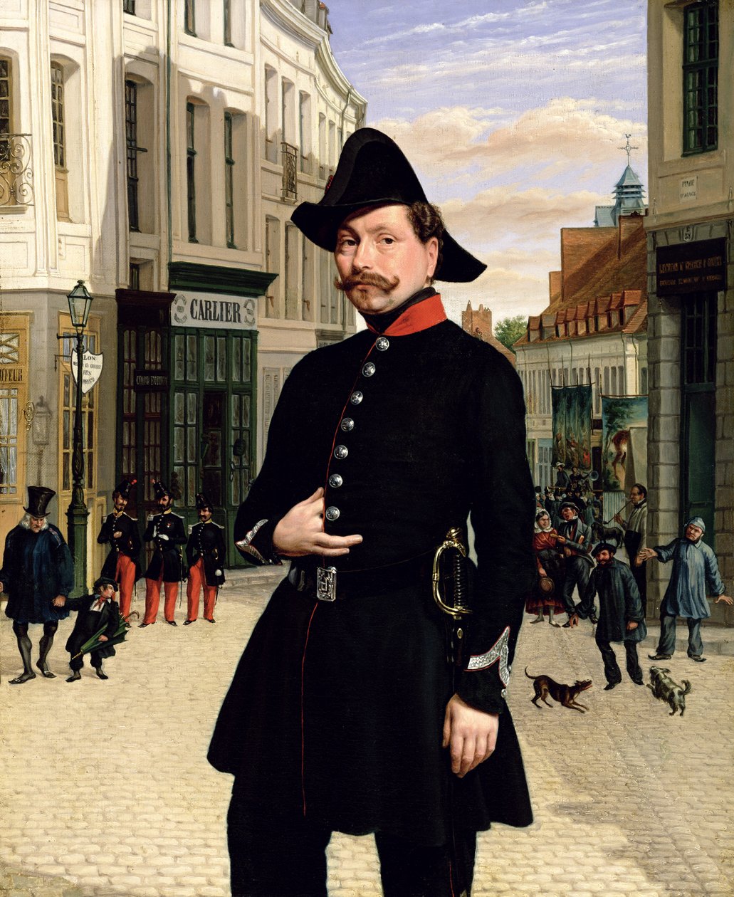 Retrato de um policial em Douai em 1848 de French School