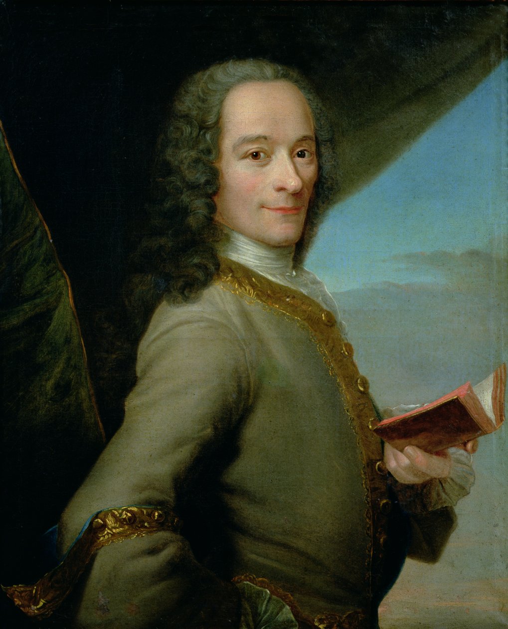 Retrato do jovem Voltaire (1694-1778) de French School