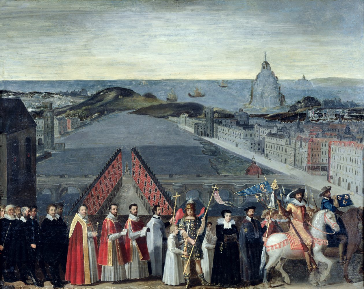 Procissão da Irmandade de Saint-Michel em 1615 de French School