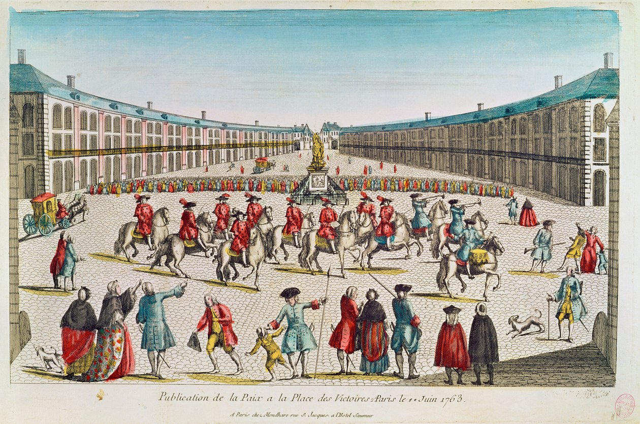 Publicação da Paz, Place des Victoires, junho de 1763 de French School