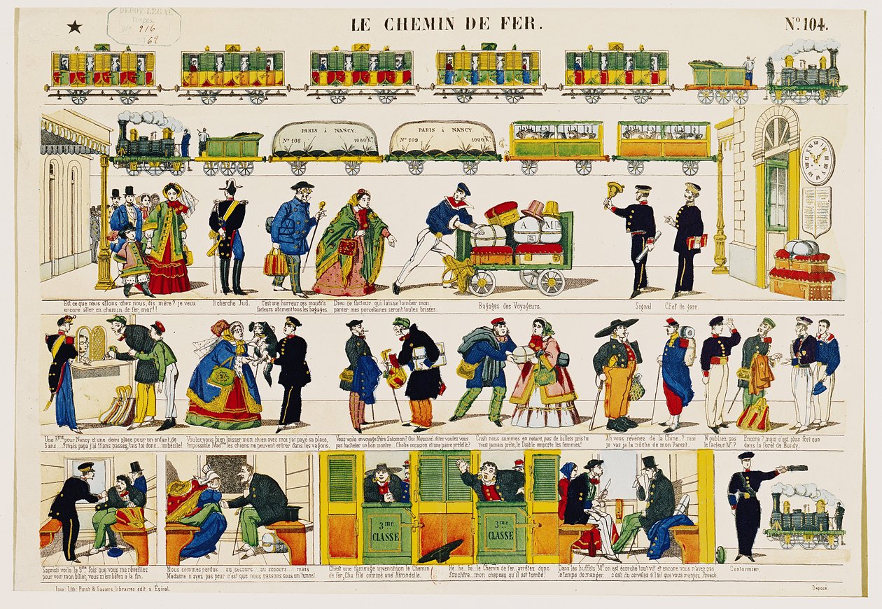 Viagem Ferroviária, c.1850 de French School