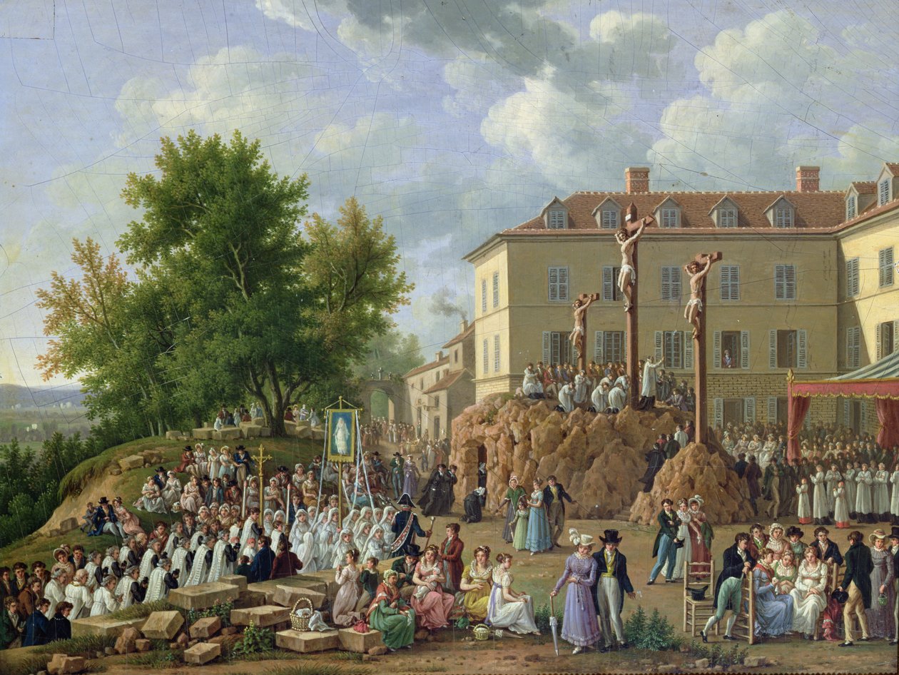 Procissão Religiosa em Mont Valerien, 1819 de French School