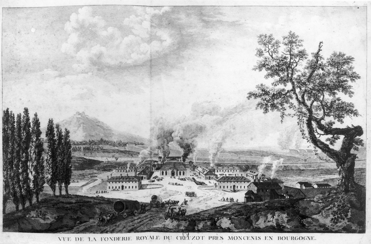Fundição Real em Le Creusot em 1787 de French School