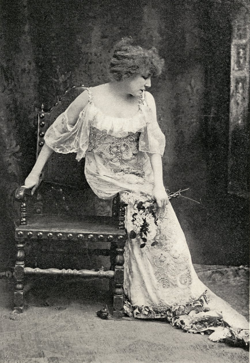 Sarah Bernhardt (1844-1923) em &39;Camille&39; de French School