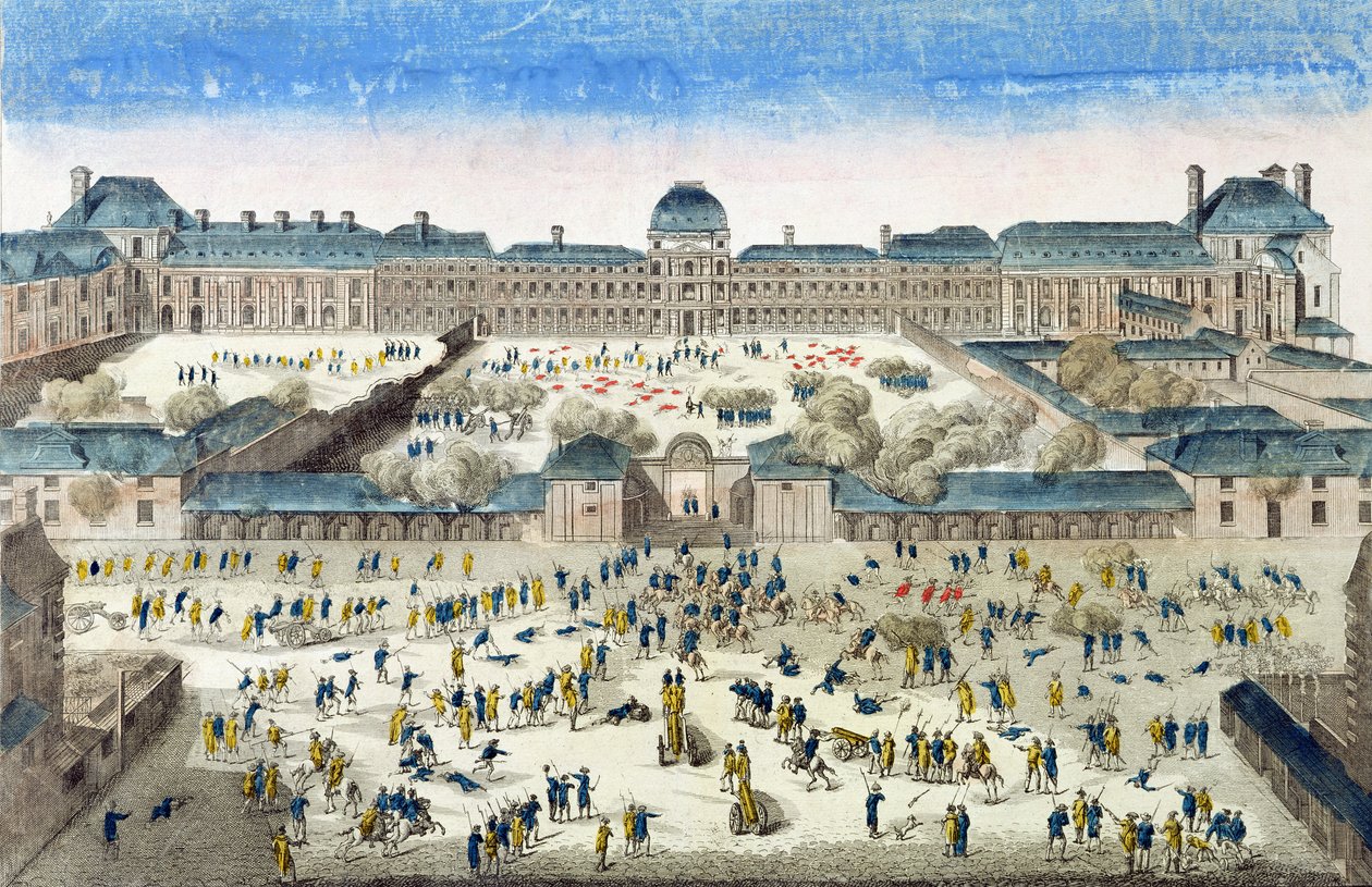 Cerco ao Castelo das Tulherias, 10 de agosto de 1792 de French School