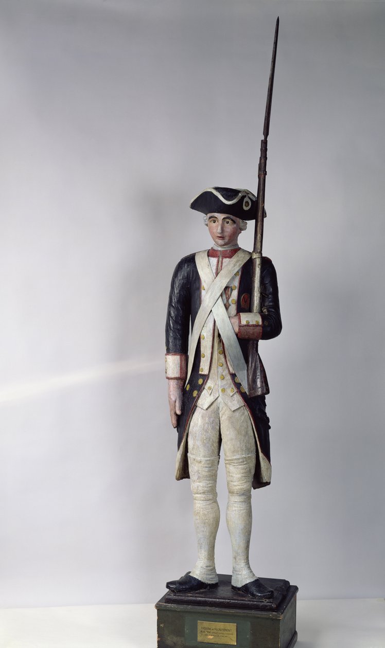 Sinal de um escritório de recrutamento da Guarda Nacional Francesa (madeira policromada) de French School