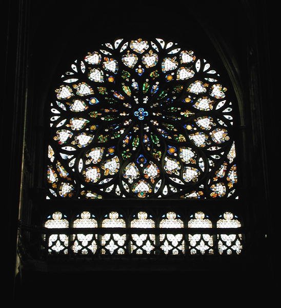 Sul transepto rosácea de French School