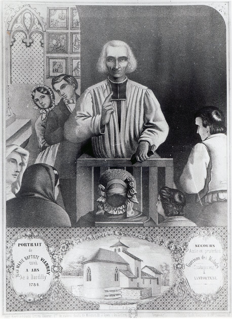 São João Maria Vianney (1786-1859) pregando, século XIX de French School