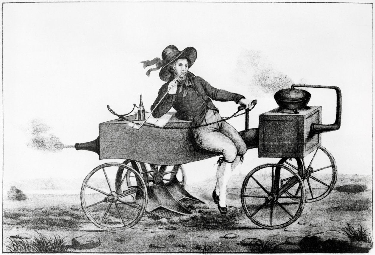 Arado a vapor, 1850 de French School
