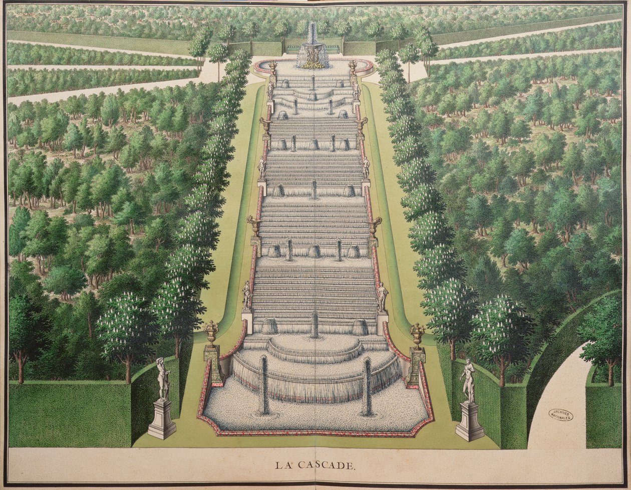 T.1 n.27 Plano da fonte em Marly, 1714 de French School