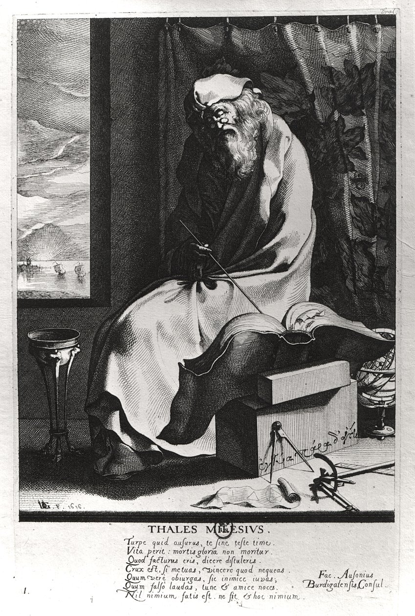Thales de Mileto (c.625-c.547 aC) de French School