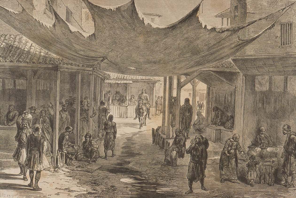 A Agora, Atenas, na década de 1860 de French School