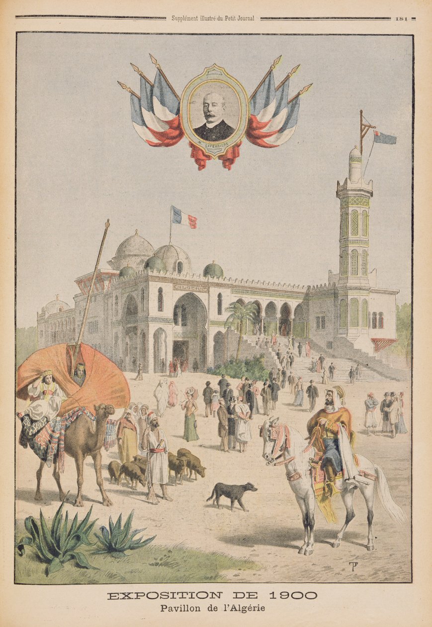O Pavilhão da Argélia na Exposição Universal de 1900, Paris, ilustração de &39;Le Petit Journal&39;, suplemento ilustre, 10 de junho de 1900 de French School