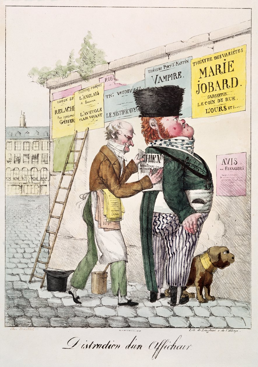 A etiqueta do divertimento de um Bill, 1820 de French School