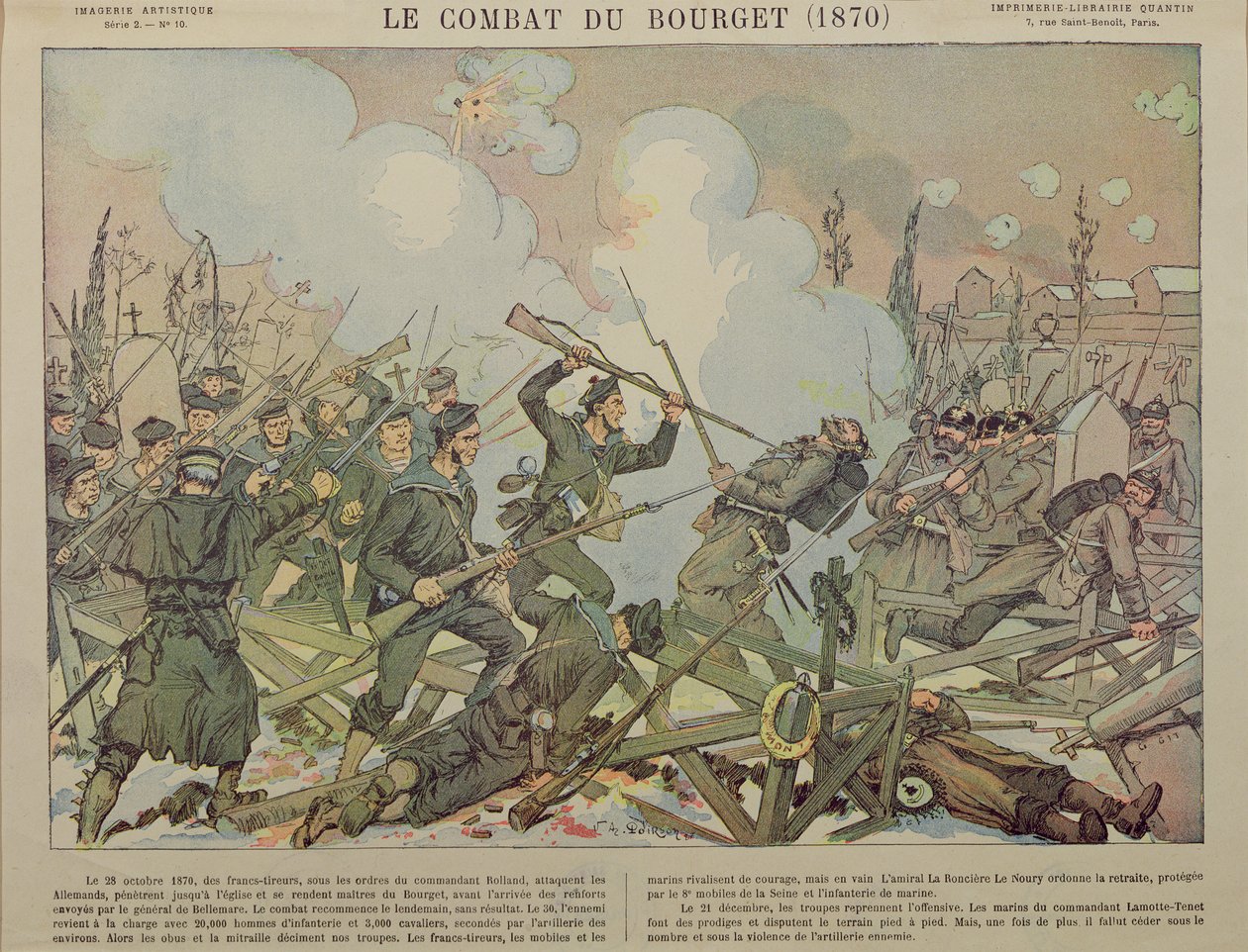 A Batalha de Bourget (28 de outubro de 1870), 1887 de French School