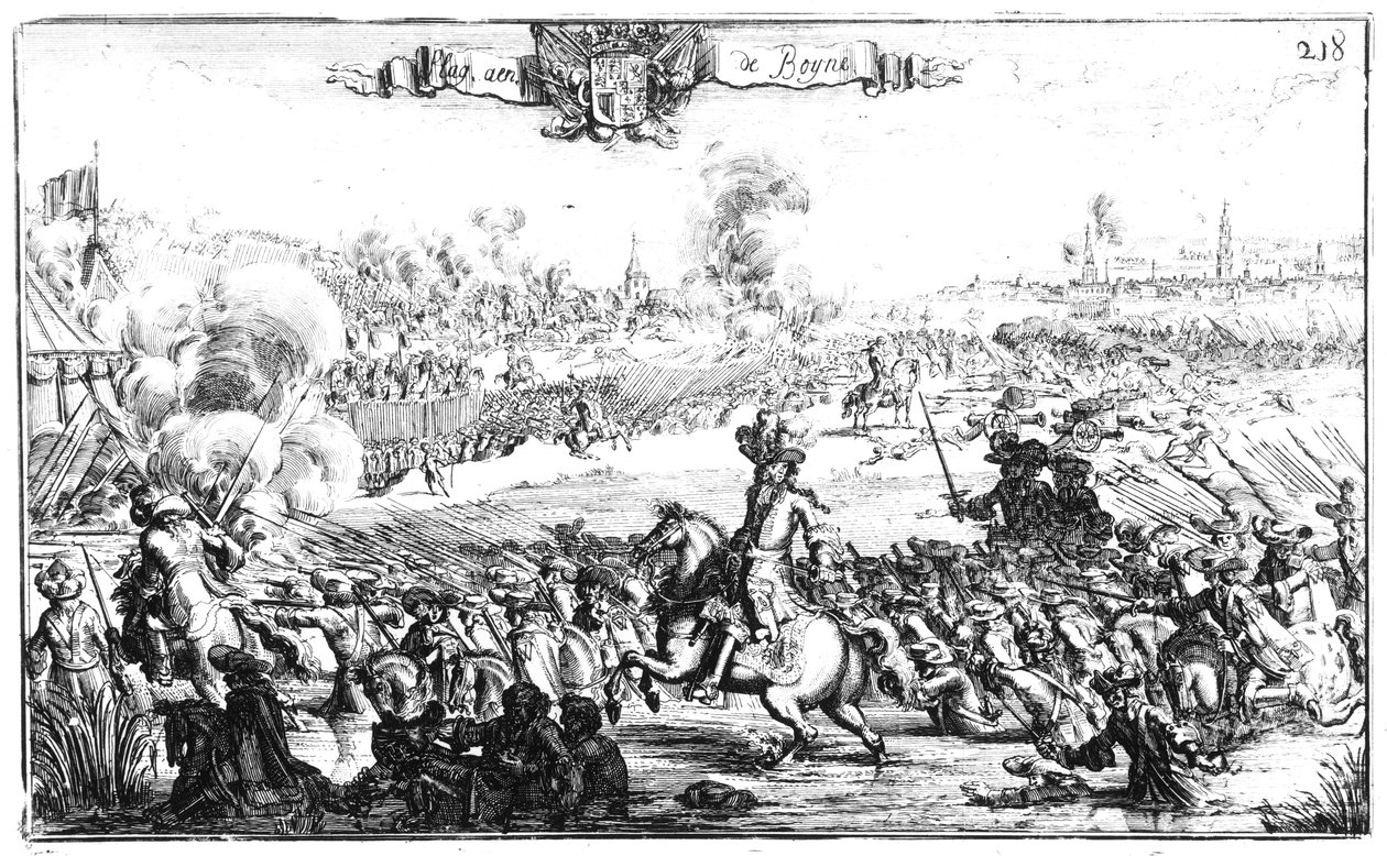 A Batalha do Boyne, 1º de julho de 1690 de French School