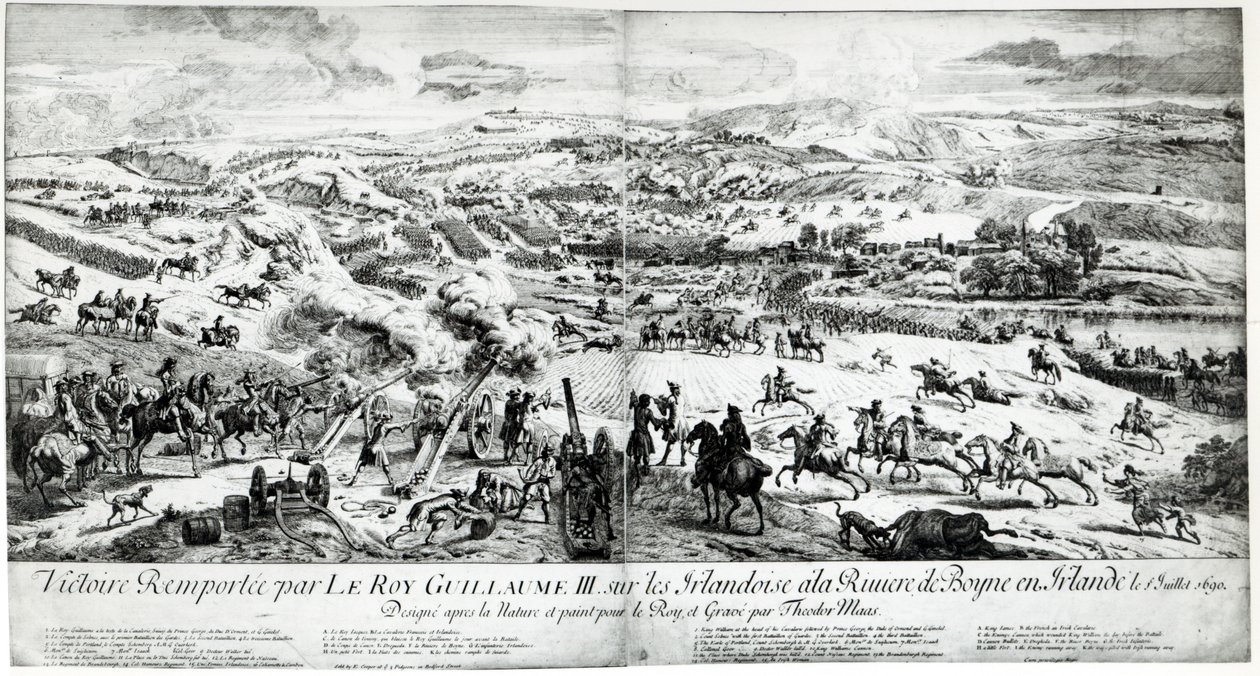 A Batalha do Boyne, c.1690 de French School