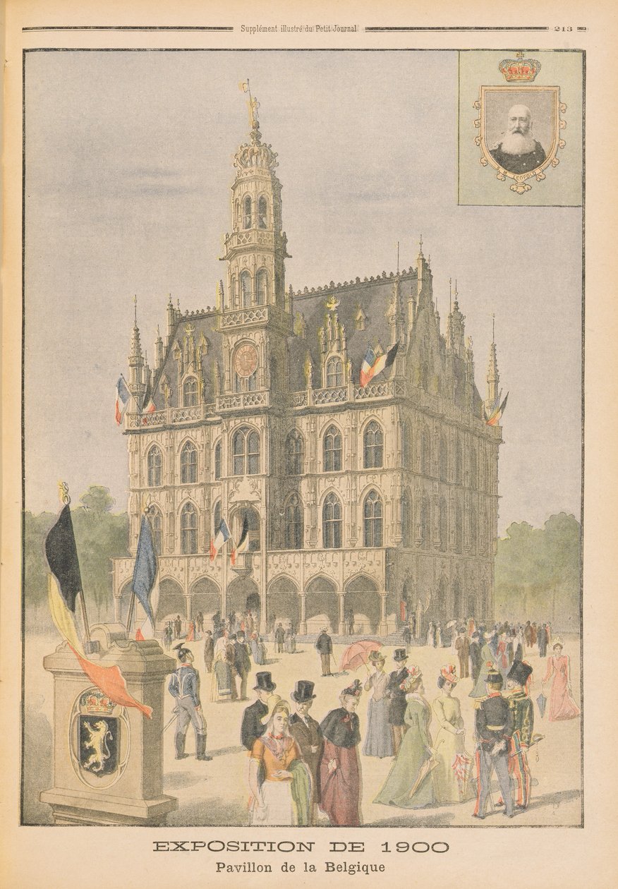O pavilhão belga na Exposição Universal de 1900, Paris, ilustração de &39;Le Petit Journal&39;, 8 de julho de 1900 de French School