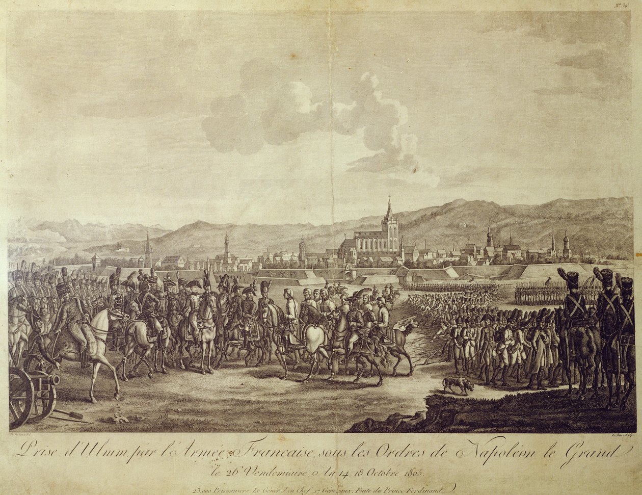A capitulação de Ulm em outubro de 1805 de French School