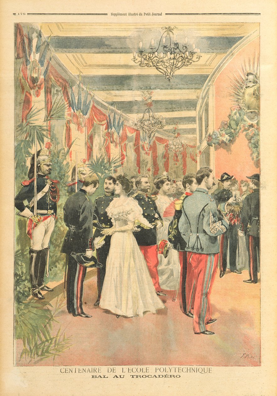 O Centenário da École Politécnica: Uma bola no Trocadero, do suplemento ilustrado de &39;Le Petit Journal, 28 de maio de 1894 de French School