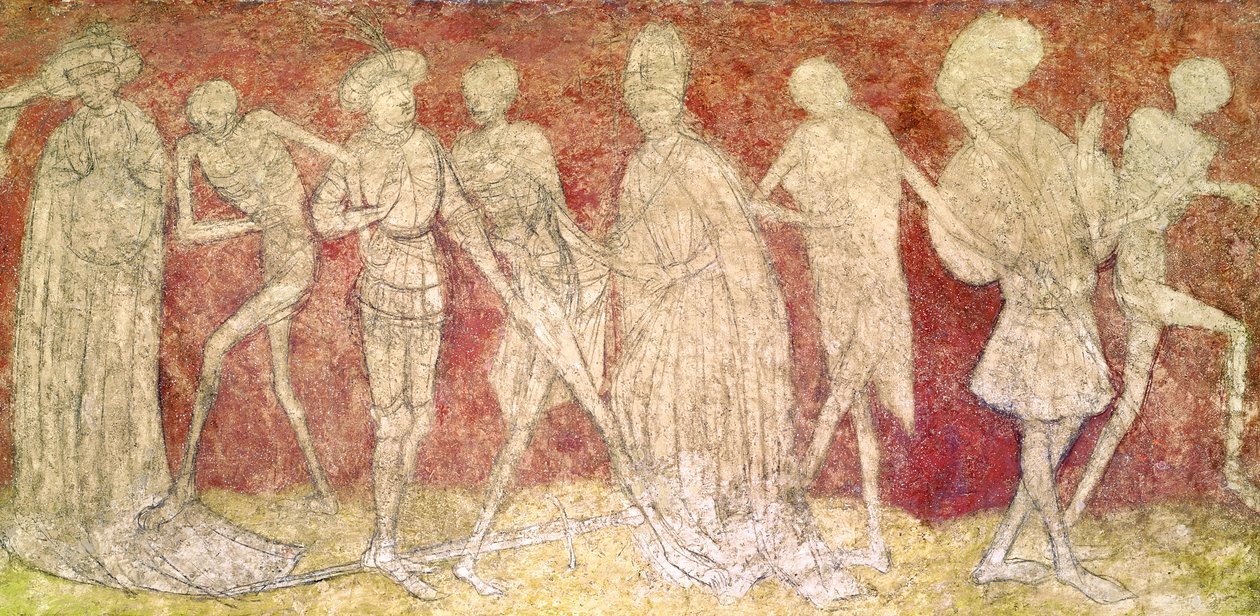 A Dança da Morte, do coro (tempera na pedra) de French School