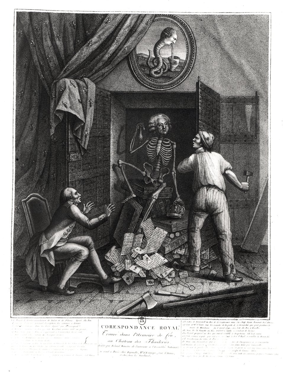 A descoberta da correspondência real nas Tulherias de French School