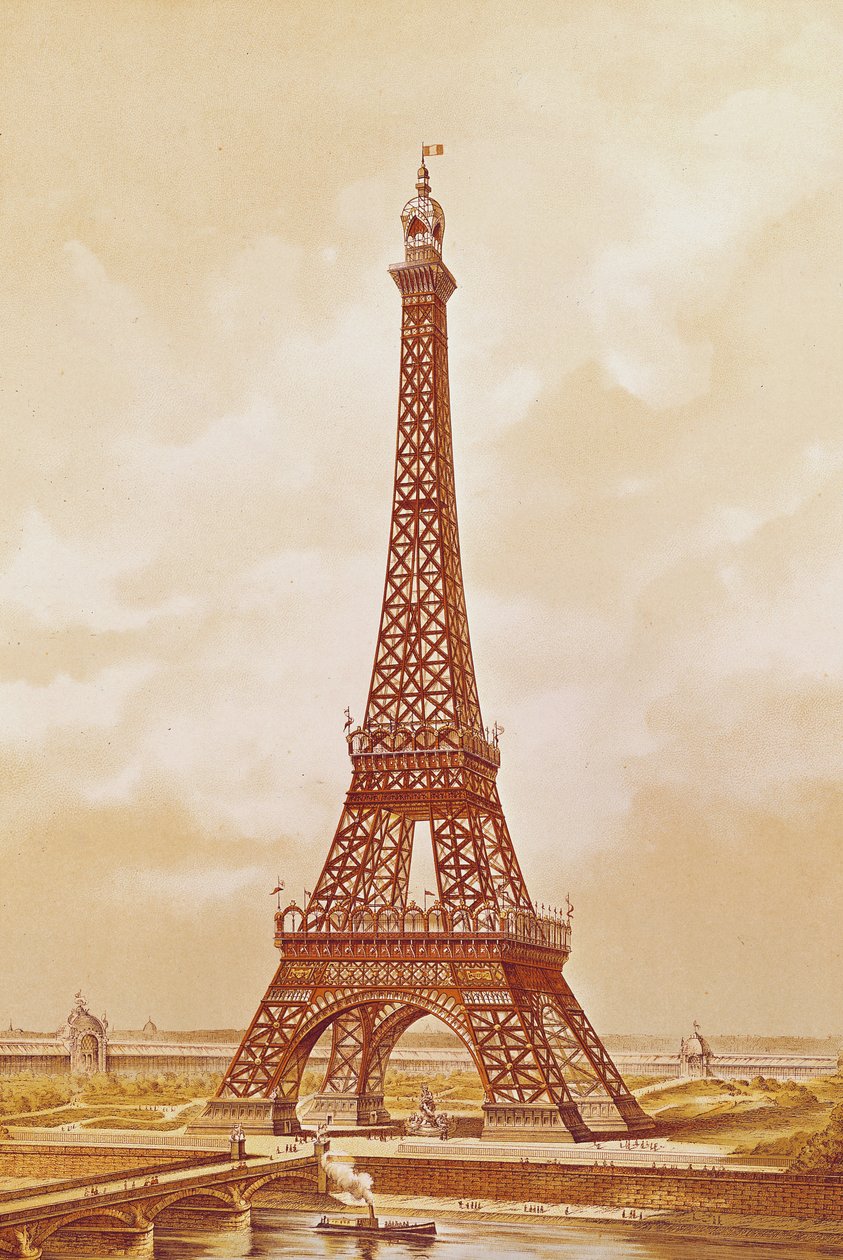 A Torre Eiffel, 1889 de French School