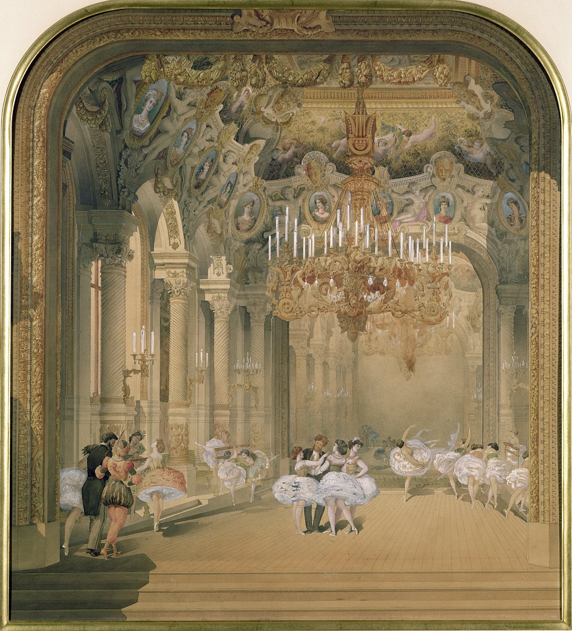 O foyer da ópera durante o intervalo de French School