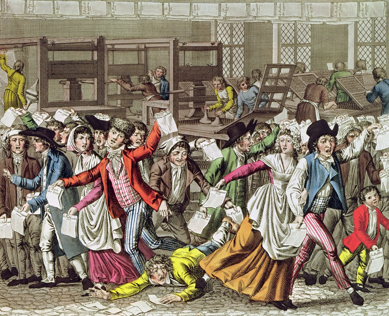 A liberdade da imprensa, 1797 de French School
