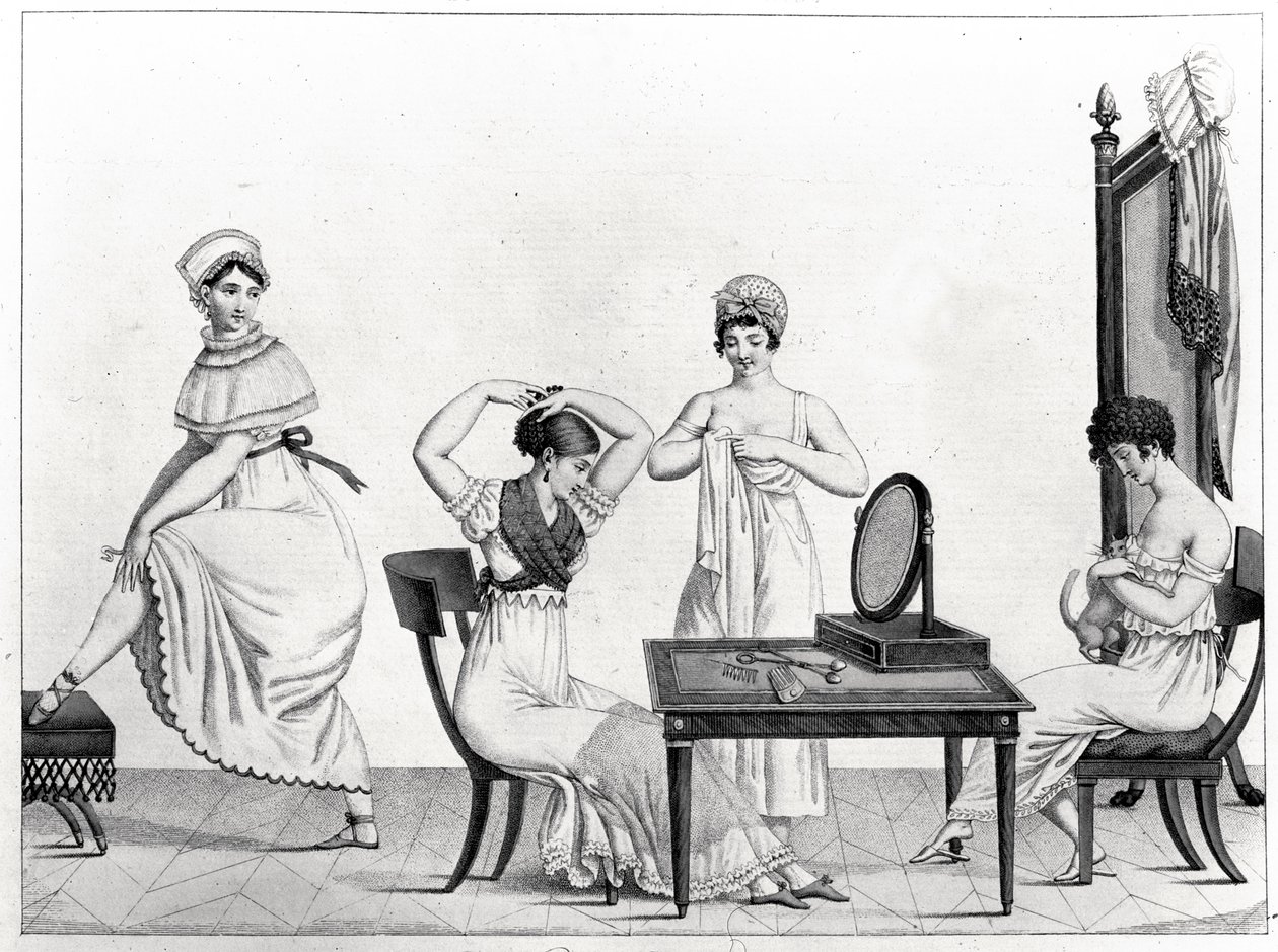The Grisettes Rise, Plate 29 de &39;Le Bon Genre&39;, 1802-12, de French School