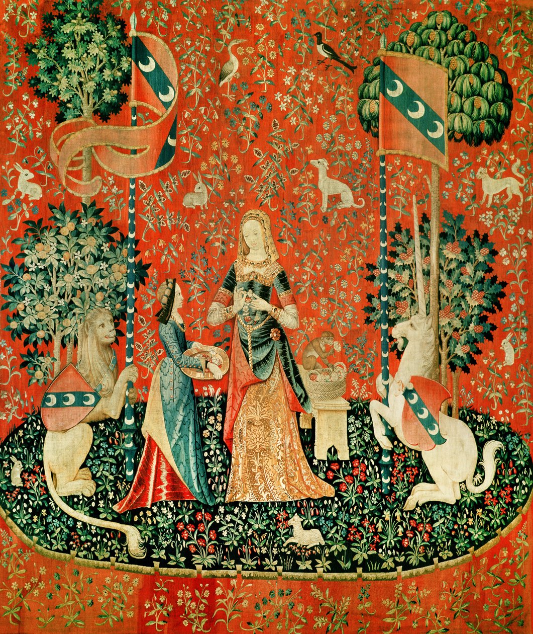 A Dama e o Unicórnio: Cheiro (tapeçaria) de French School