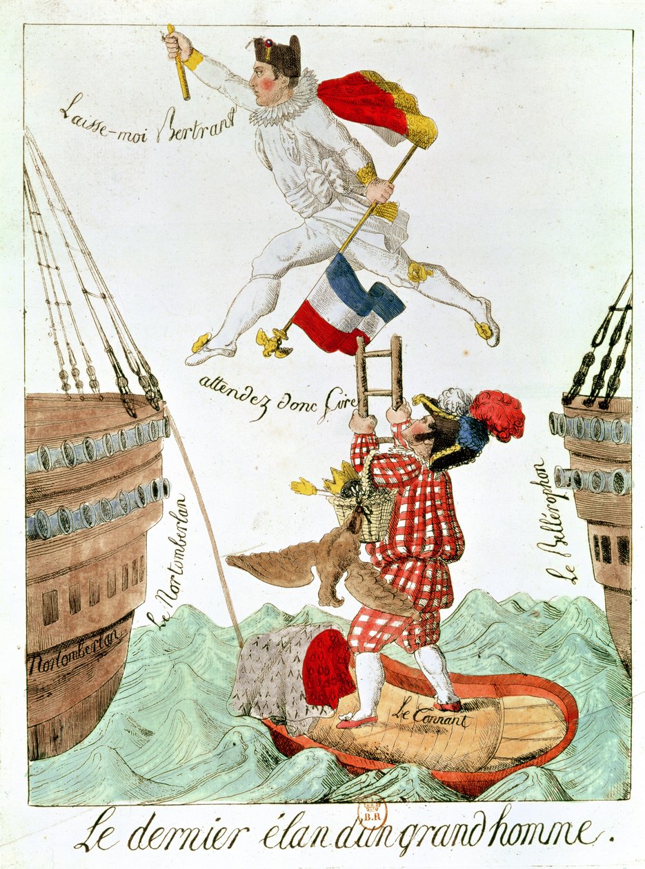 O último salto de um grande homem, 1815 de French School