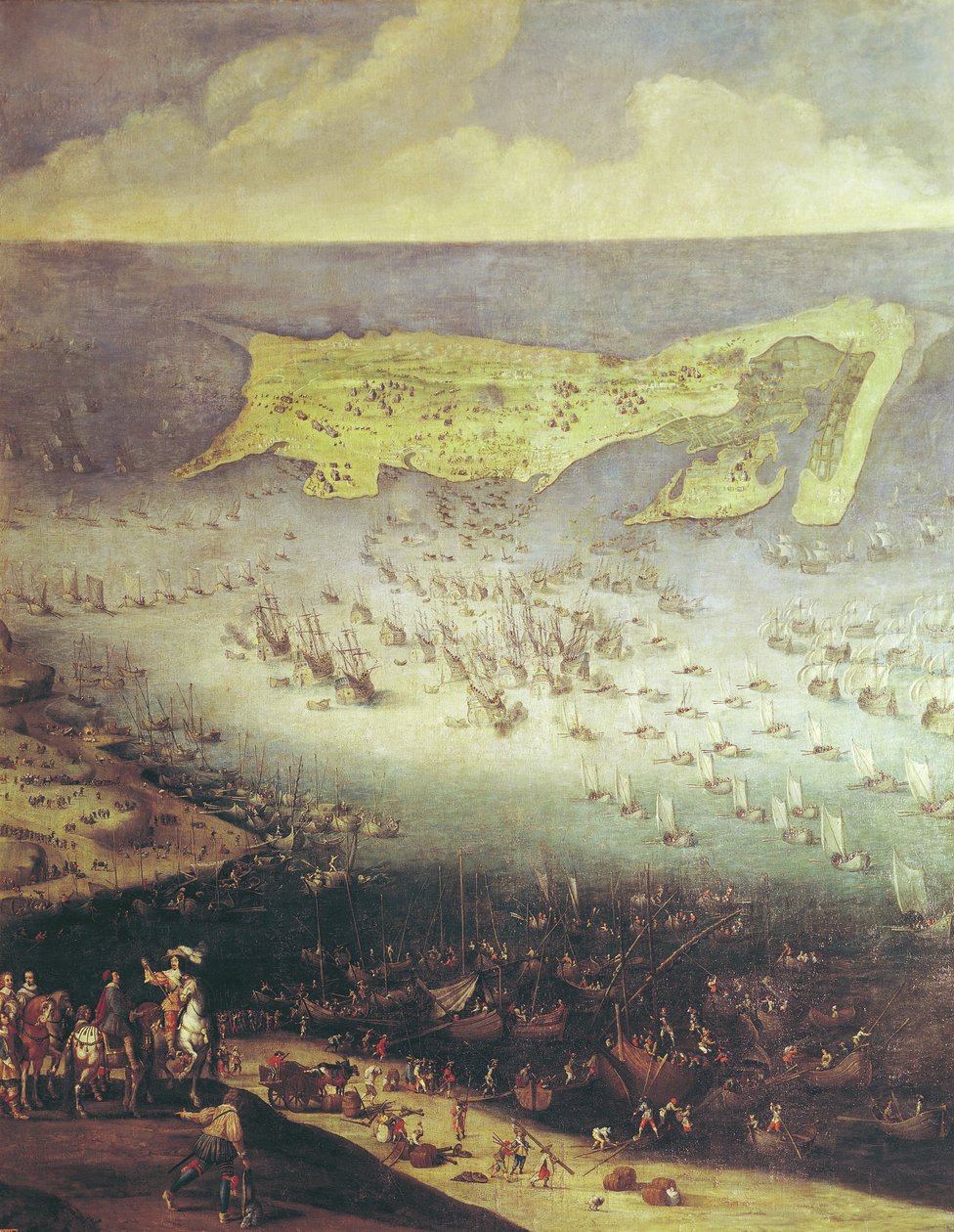O levantamento do cerco da Ile de Re, 08 de novembro de 1627 (ver 158116 e 182427 para mais detalhes) de French School