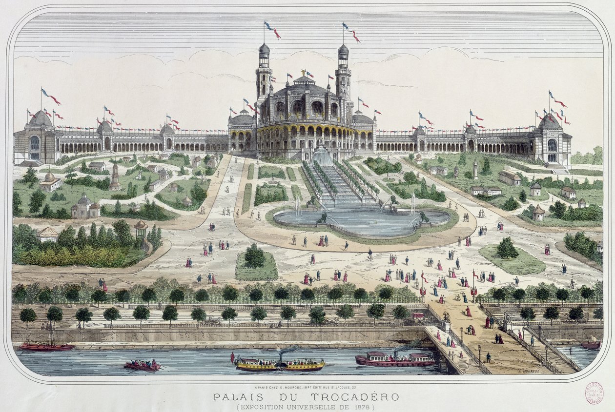 O Palácio Trocadero na Exposição Universal de Paris em 1878 de French School