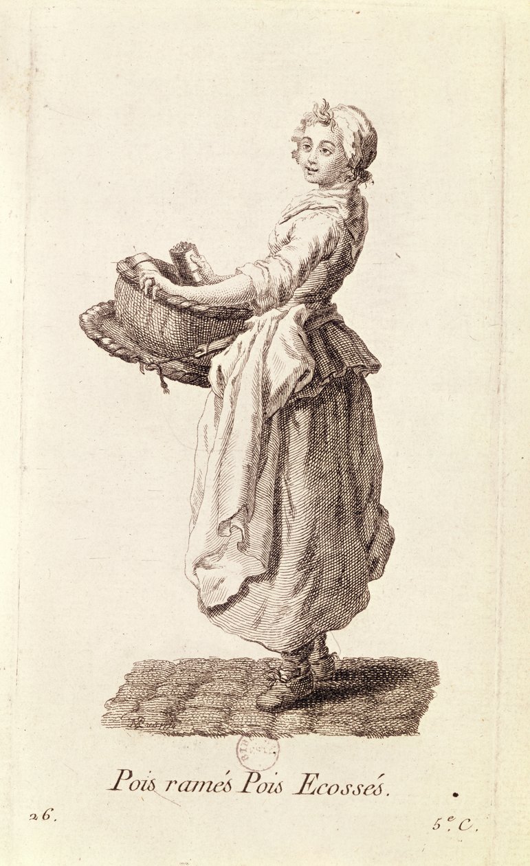 O vendedor de ervilha, de &39;Petits Metiers de Paris&39; de French School