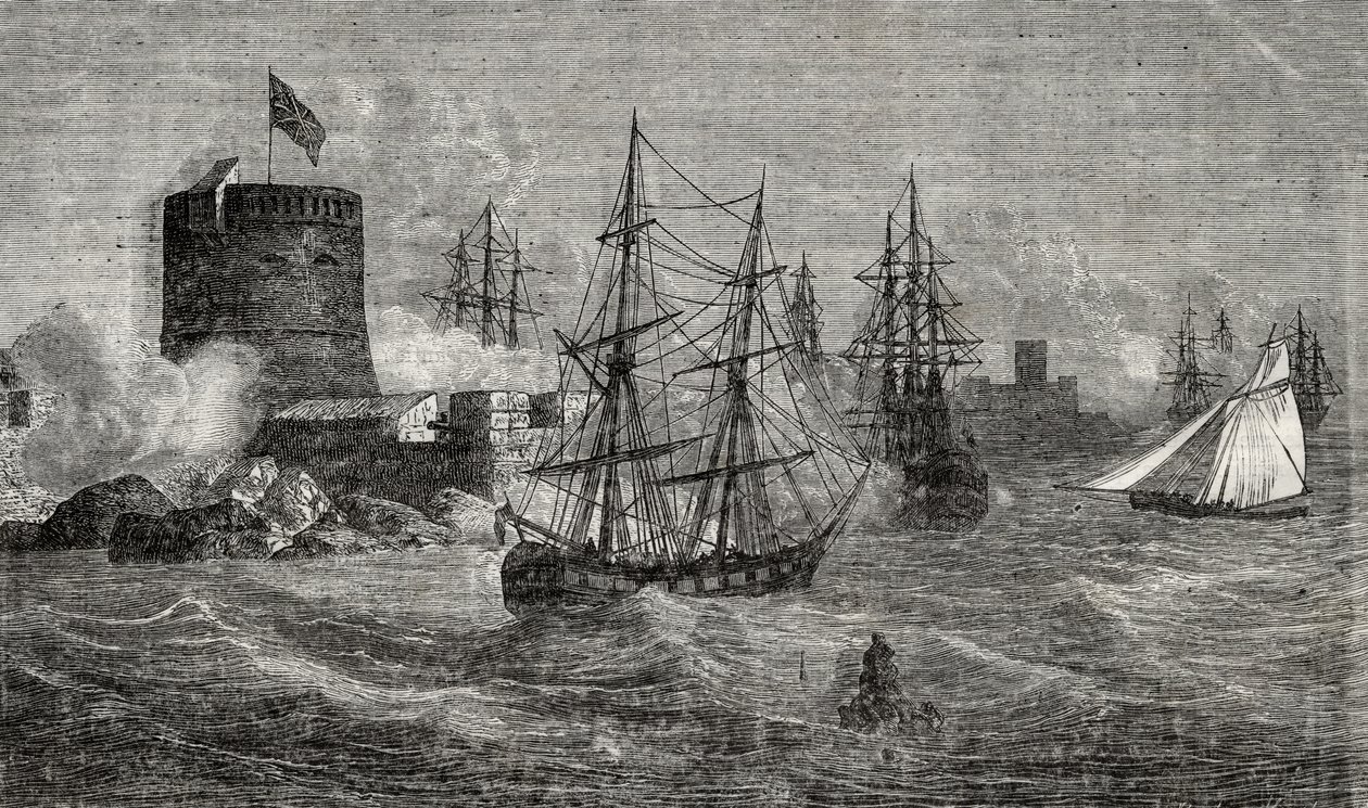 O porto de Toulon no século XVIII de French School