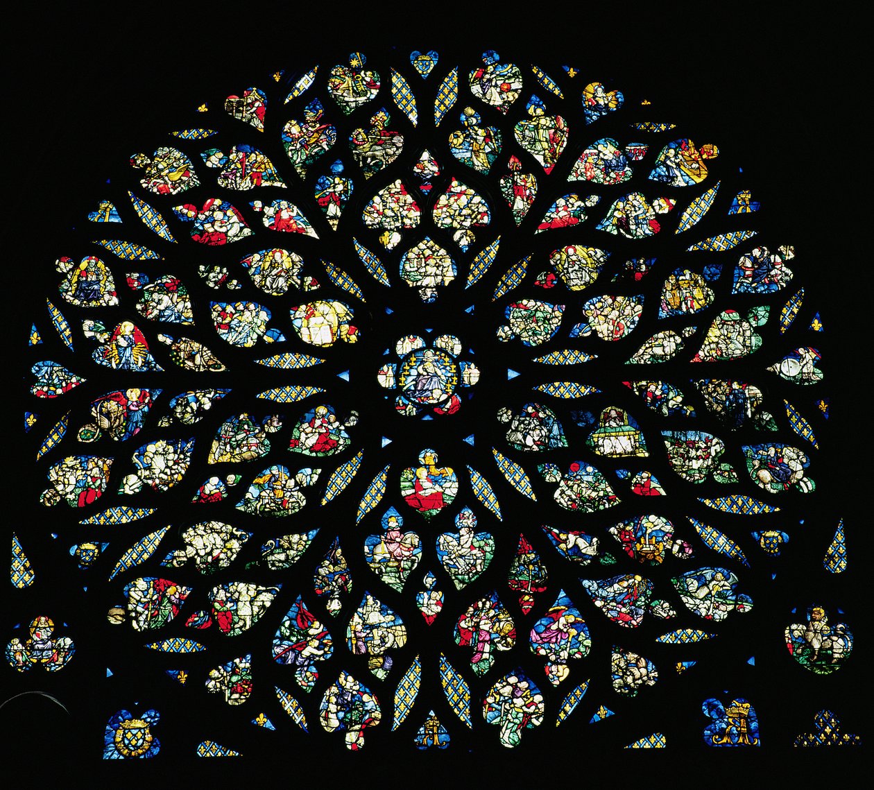 A Revelação de São João, rosácea (vitral) de French School