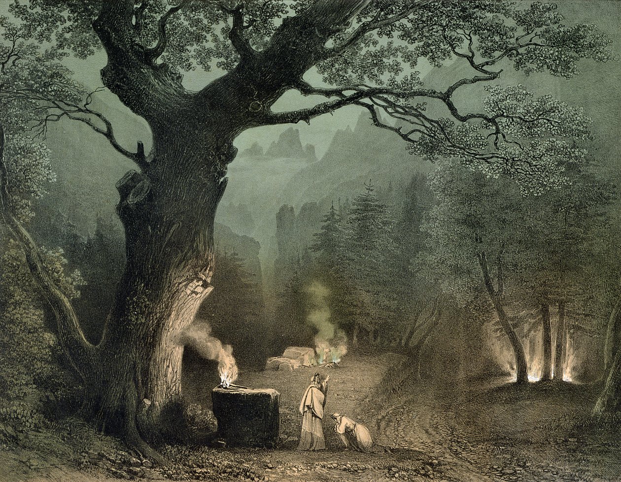 O Bosque Sagrado dos Druidas, da ópera &39;Norma&39; de Vincenzo Bellini (1802-35) de French School